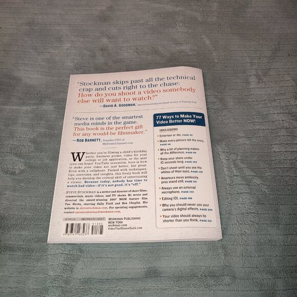 Book How to Shoot Video That Doesn't Suck Film Maker Guide Steve Stockman - Picture 5 of 14